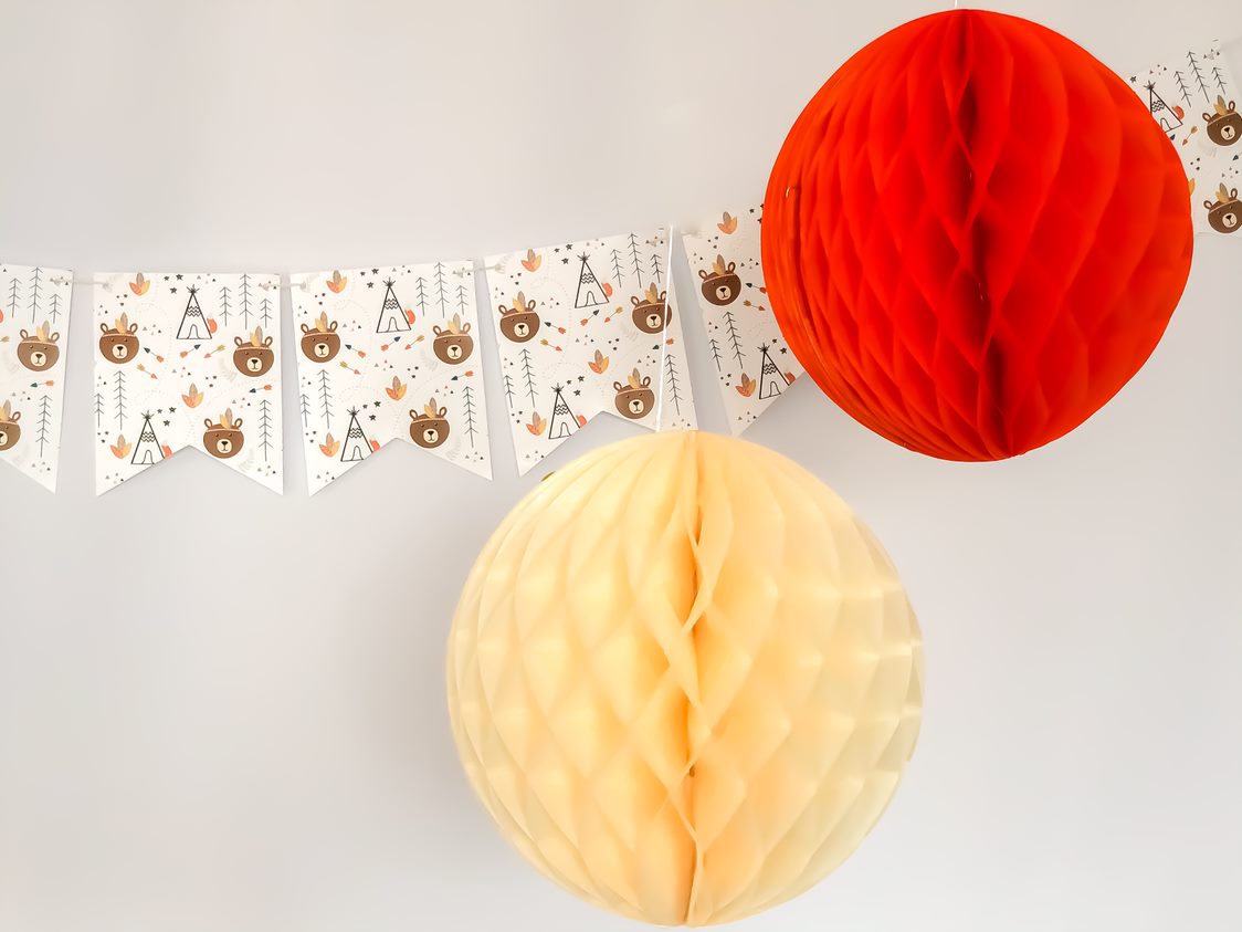 Bola papel vermelho 25cm