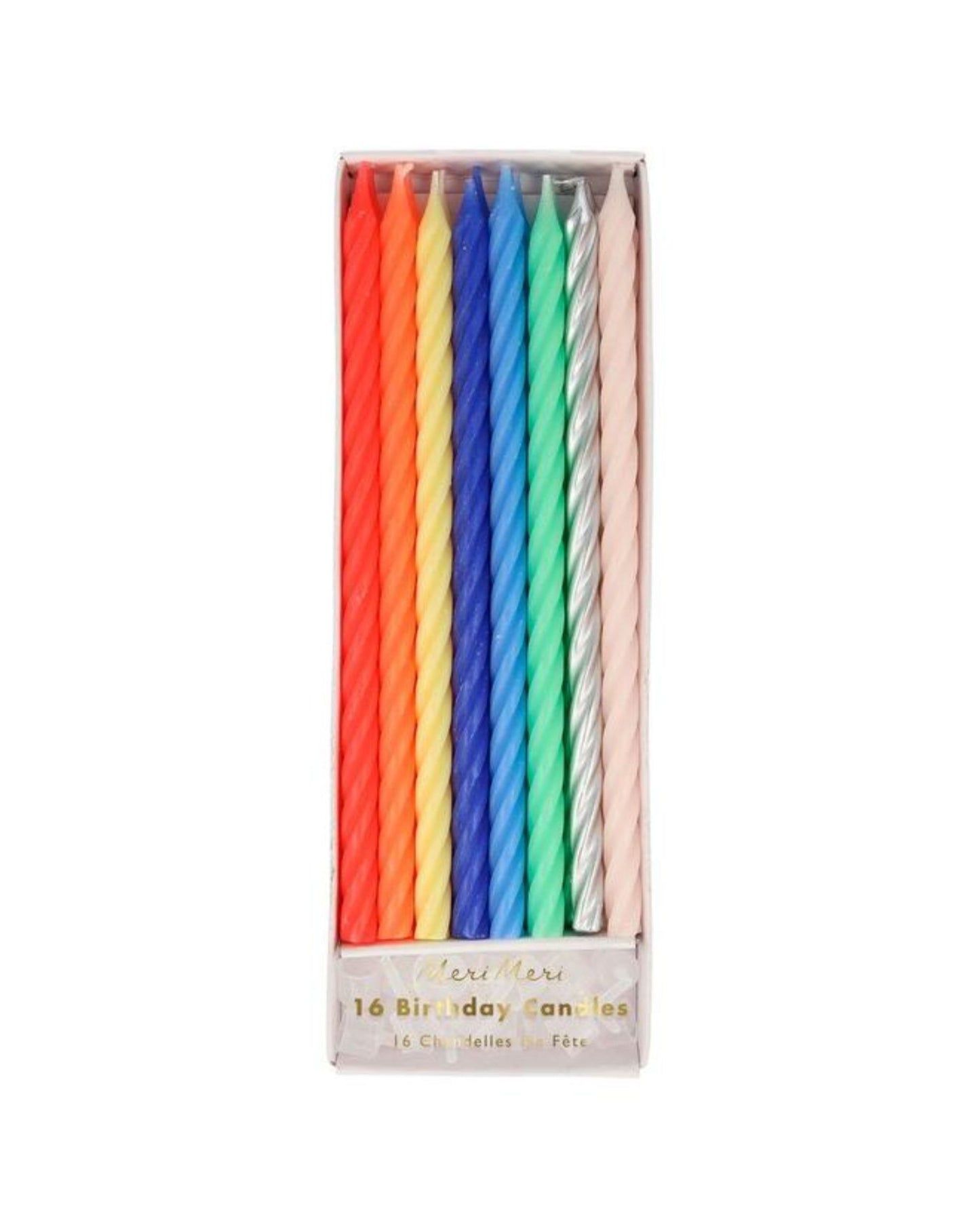 Caixa de velas cores vibrantes (16 Un.)