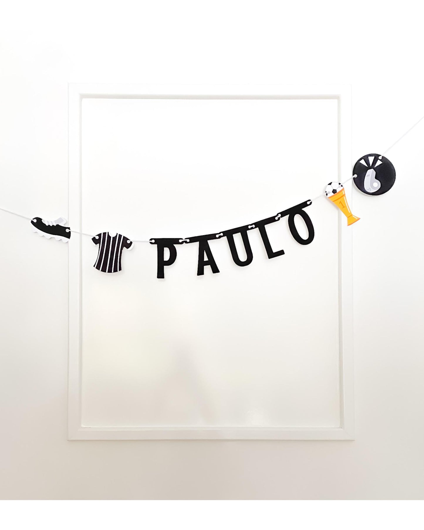 Kit Decoração Futebol Preto e Branco - Tamanho G