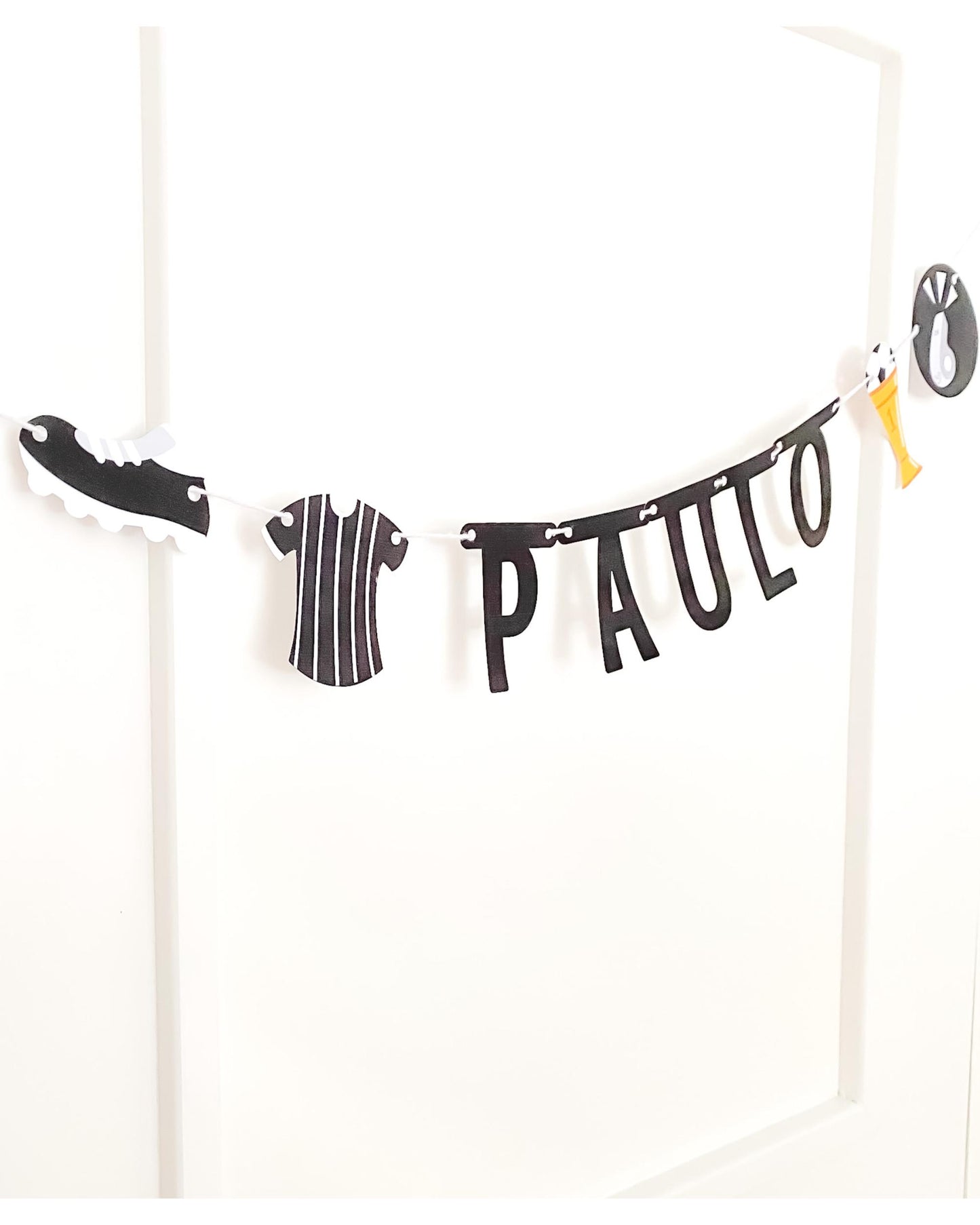 Kit Decoração Futebol Preto e Branco - Tamanho G