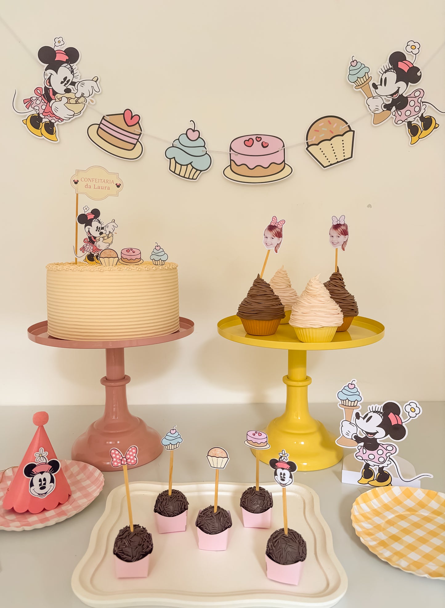 Topos de doces minnie confeiteira (10 Un.)
