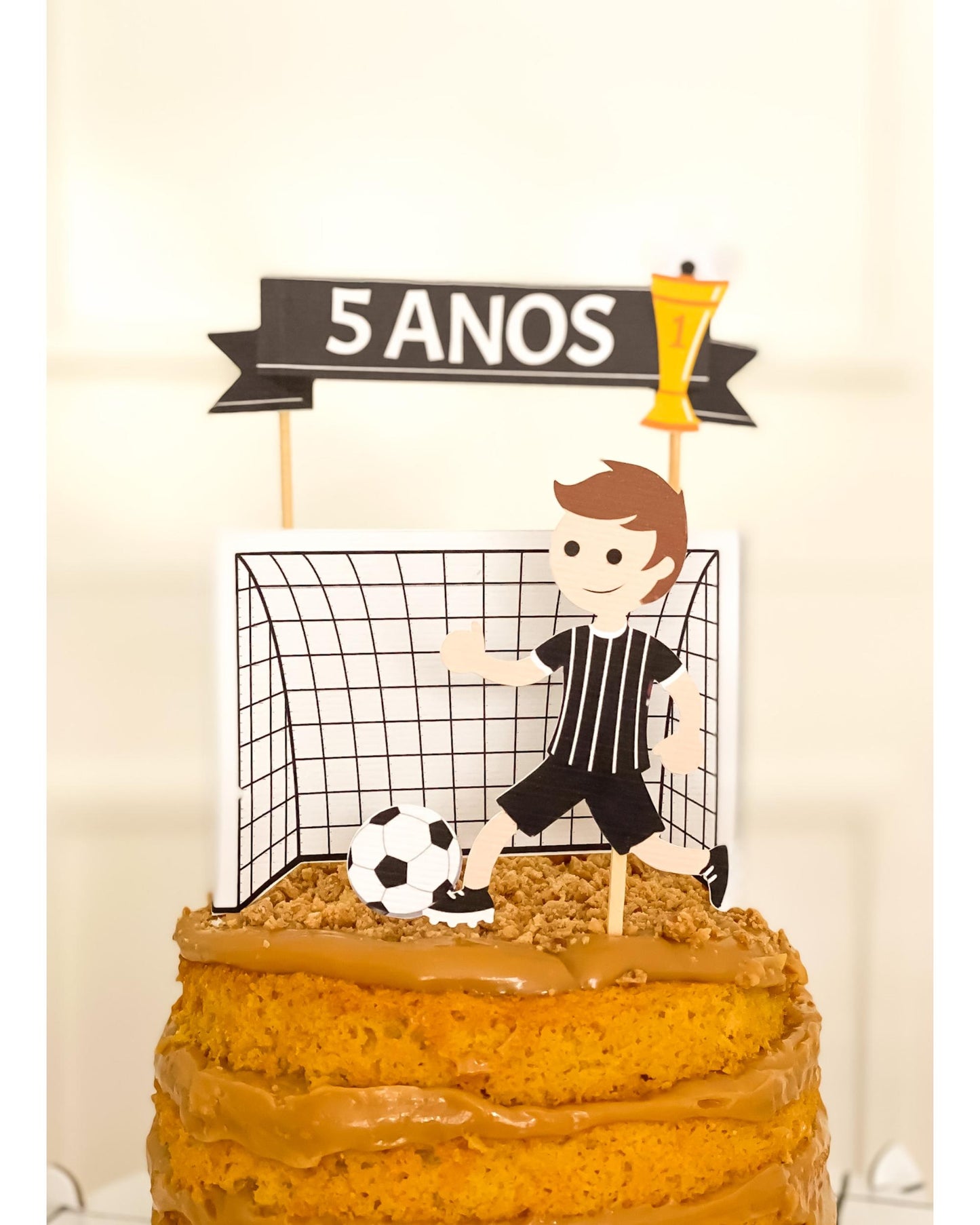 Kit Decoração Futebol Preto e Branco - Tamanho G