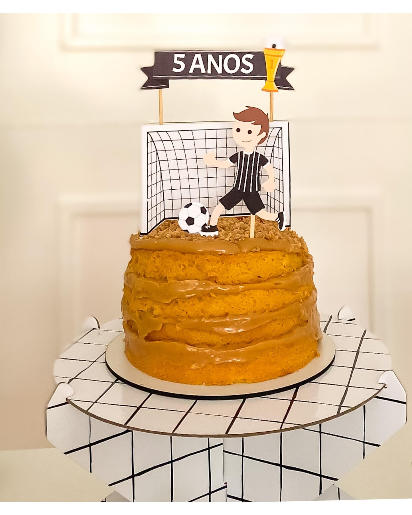 Kit Decoração Futebol Preto e Branco - Tamanho G
