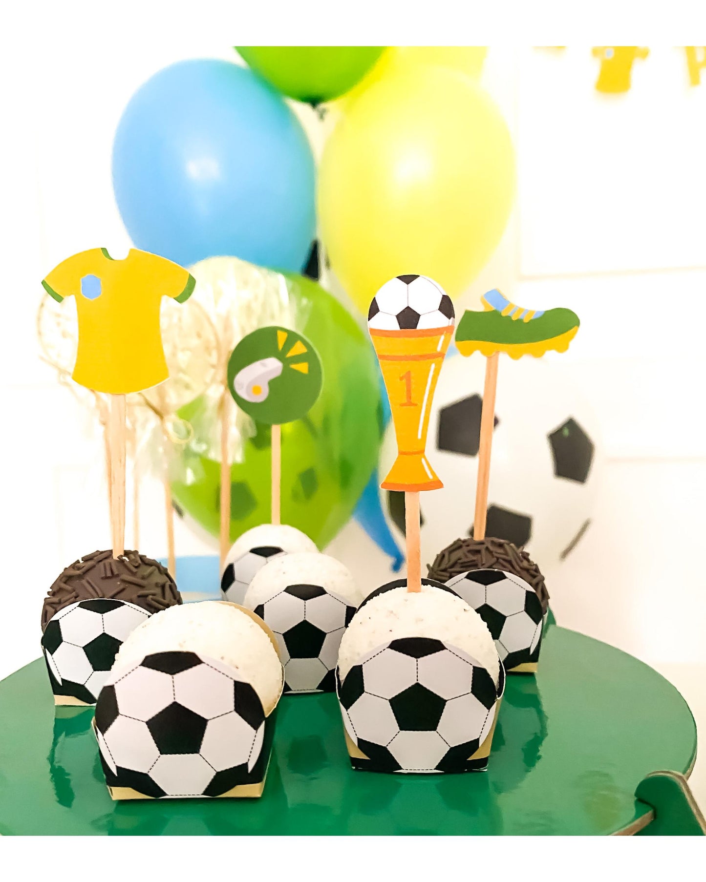 Kit Decoração Gol Brasil - Tamanho P