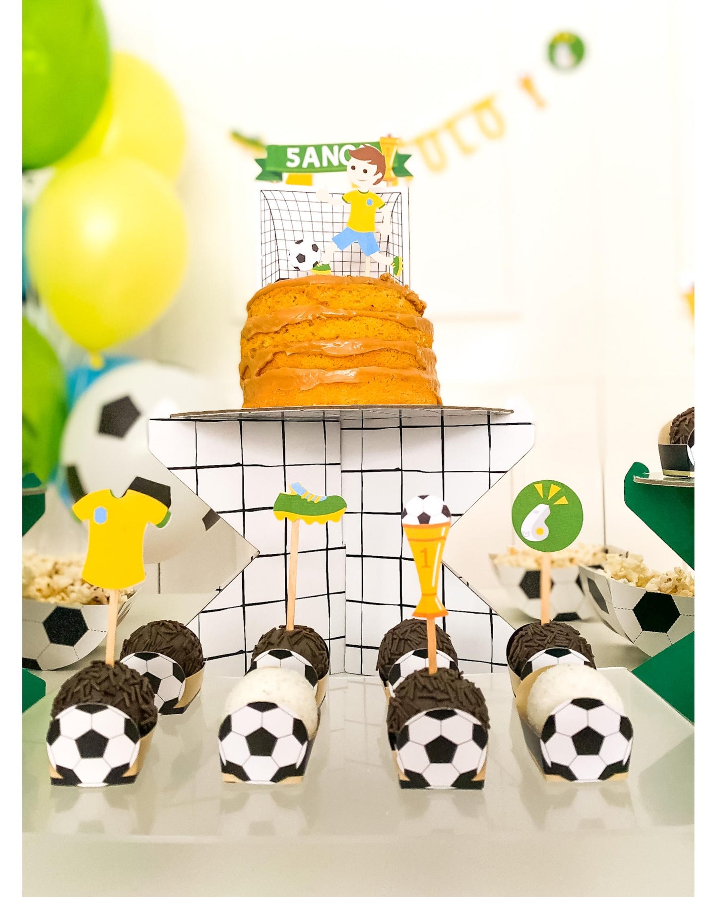 Kit Decoração Gol Brasil - Tamanho P