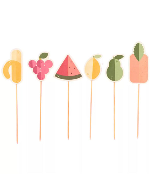 Topos decorativos grandes frutas (6 Un.)